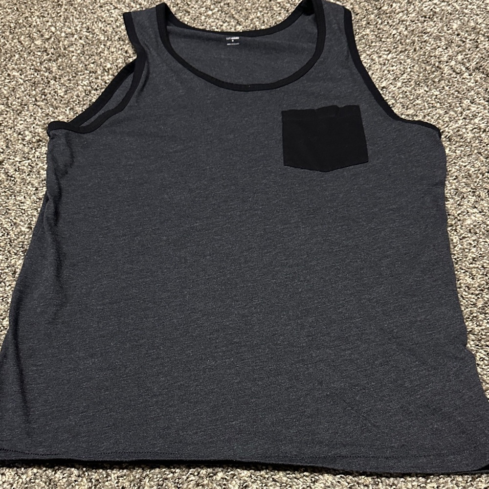 Old Navy Charcoal Tank with Black Accents
